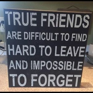 True Friends Box Sign Farmhouse Decor